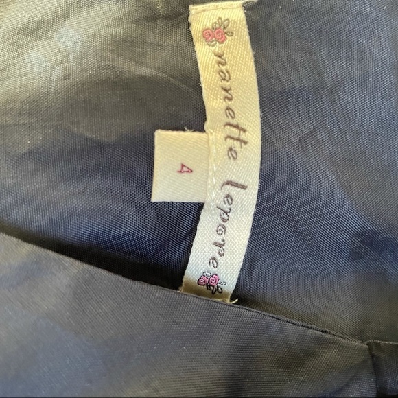 Nanette Lepore Navy Blue Eyelet Cutout Dress 4 - Picture 9 of 15